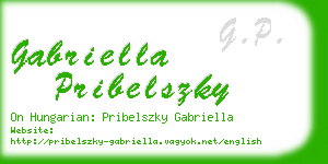 gabriella pribelszky business card